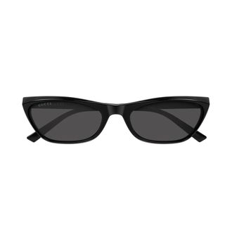 Gucci Geometrische Zonnebril - Dames - Accessoires - Zwart - Maat: 56 MM