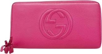 Gucci Pre-owned Wallets, female, Pink, Size: ONE SIZE Pre-owned Leather Wallet