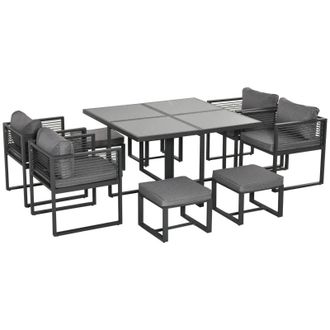 OUTSUNNY 9 Piece Patio Dining Set | TJ Hughes