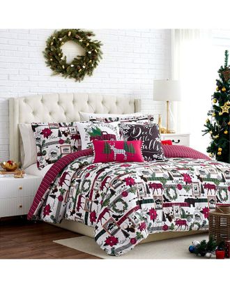 Southshore Fine Linens Merry Town Christmas Oversized Reversible Comforter Set