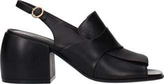 Dries Van Noten Dries Van Noten Damens Sandalen aus schwarzem Leder