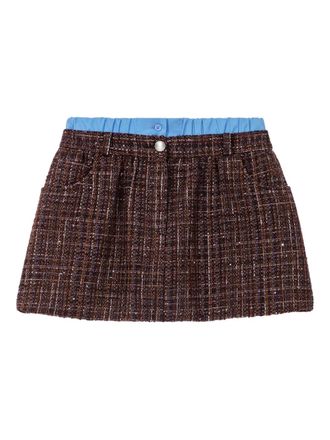 Maje button mini skirt - Brown