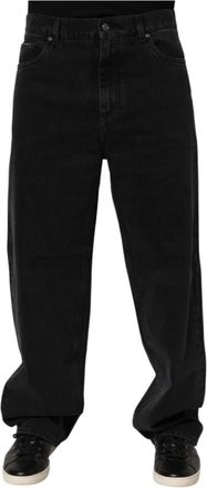 Dolce & Gabbana Jeans, Heren, Zwart, L, Denim, Zwarte Wide Leg Denim Jeans