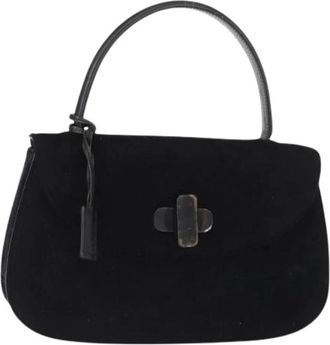Gucci Pre-owned Handbags, female, Black, Size: ONE SIZE Pre-owned Suede Handbag