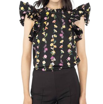 Banjanan Klara Top In Floral Onyx