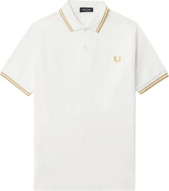 Fred Perry Polo con logo ricamato - Bianco