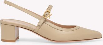 Gianvito Rossi Allette Pump in Beige Calf Leather at Nordstrom, Size 37.5