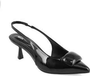 Mia Nena Kitten Heel Pump in Black at Nordstrom Rack, Size 7.5