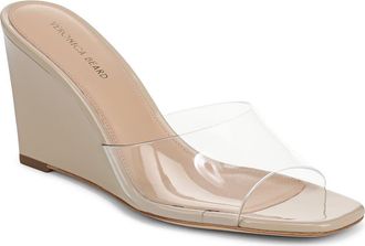 Veronica Beard Asha Wedge Sandal in Clear/Sand at Nordstrom, Size 8.5