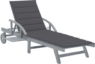 vidaXL Vidaxl - Tumbona De Jard&iacute;n Con Coj&iacute;n Madera Maciza De Acacia