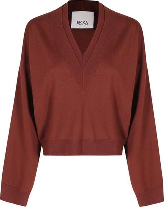Erika Cavallini Semi Couture Open-front Cardigan - Dames - Truien - Bruin - Maat: M