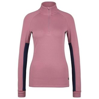 Stoic MerinoSoft245 TuleboSt. Half Zip Merinoshirt f&uuml;r Damen | rosa