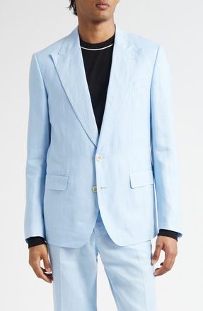 Dolce & Gabbana Sicilia Fit Linen Sport Coat in B1581 Azzurro at Nordstrom, Size 40 Us