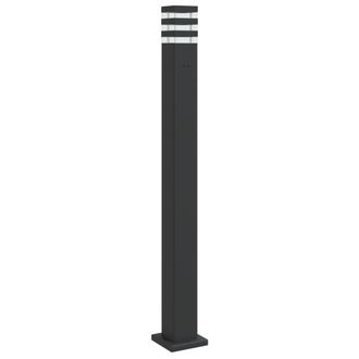 vidaXL L&aacute;mpara De Suelo De Exterior Con Enchufe Aluminio Negro 110 Cm Vidaxl