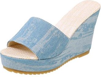 Mules Femme Confortables à Talon Incliné - Sabots Plage Décontractés - Sandales Orthopédiques - Pieds Larges