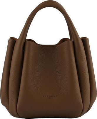 Pourchet Citrouille Handtas - Dames - Handtassen - Beige - ONE Size - Leer - Tassen