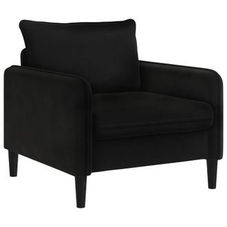 vidaXL Sill&oacute;n Xl Negro Terciopelo Vidaxl