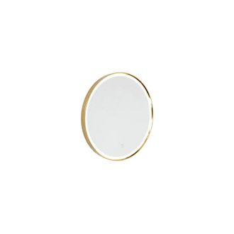 QAZQA Qazqa Moderno Espejo De Ba&ntilde;o Cobre 50cm Led Regulador T&aacute;ctil - Miral Aluminio /vidrio Redonda Incluye Led Max. 1 X 14 Watt
