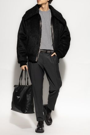 Dolce & Gabbana T-shirt With Logo Appliqu&eacute;, Mens, Grey