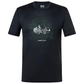 super.natural Tent View Tee Merinoshirt f&uuml;r Herren | schwarz
