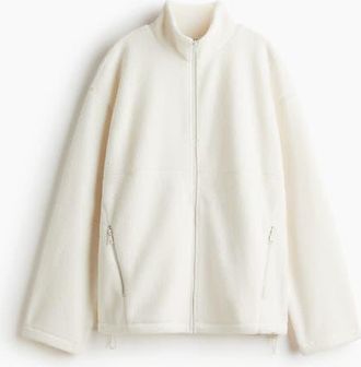 H&M Teddy Jacket in White at Nordstrom, Size Xx-Small