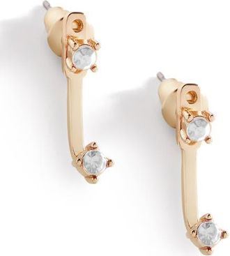 Mint & Lily Birthstone Drop Ear Jacket Earrings in April Diamond at Nordstrom