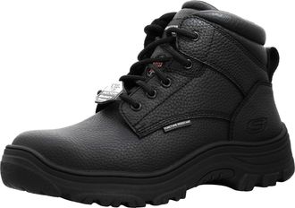 Skechers for Work Mens Burgin-Tarlac Industrial Boot,black embossed leather,10.5 M US