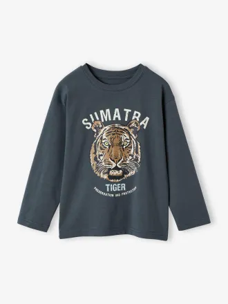 Vertbaudet Jungen 2-in-1-Shirt mit Recycling-Baumwolle petrol