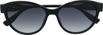 Karl Lagerfeld cut-out sunglasses - women - Acetate - 54 - Black
