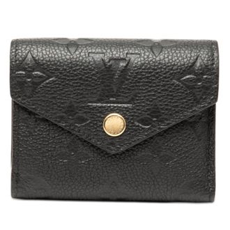 Louis Vuitton Monogram Empreinte Black Noir Leather Wallet (Tri-Fold) (Pre-Owned)