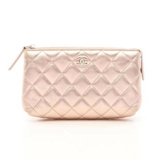 Chanel Pre-owned Vintage Clutch - Dames - Pre-owned - Roze - Maat: ONE Size Leer