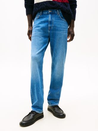 Tommy Hilfiger Straight-Jeans TOMMY HILFIGER DENTON Slim Straight Fit, Herren, Gr. 30, L&auml;nge 34, whily blau, Denim/Jeans, Obermaterial: 99% Baumwolle, 1% Elasthan, g