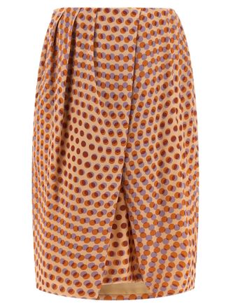 Dries Van Noten Silk Midi Womens Skirt
