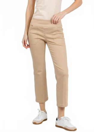 Elliott Lauren Modern Twill Pull-On Pants With Pocket In Camel