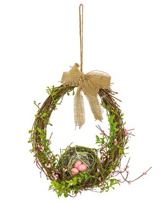 National Tree Company Discontinued National Tree Company 11In Birds Nest Twig Wall Dzcor