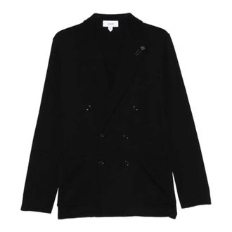 Lardini Blazers, male, Black, Size: S Double-breasted Jacket