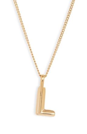 JENNY BIRD Customized Monogram Pendant Necklace in High Polish Gold - L at Nordstrom