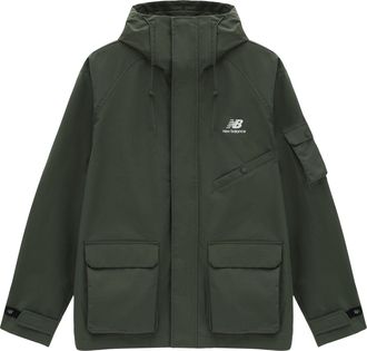 New Balance Trend Hooded Jacket Asia Sizing Military Green AMJ31320-DON