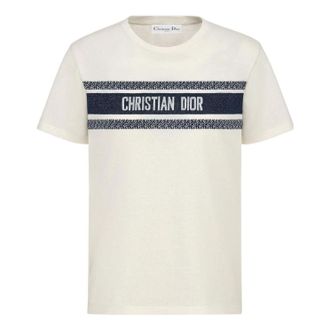 Dior SS21 Casual Round Neck Pullover Short Sleeve Unisex White 143T04A4043-X0200