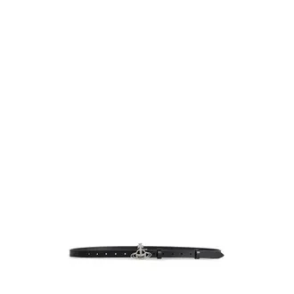 Vivienne Westwood Belts, female, Black, Size: M/L Small Line Orb Buckle Belt