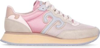 Wushu Ruyi Roze leren sneakers met Ruyi-logo - Dames - Sneakers - Veelkleurig - 38 EU - Leer - Schoenen