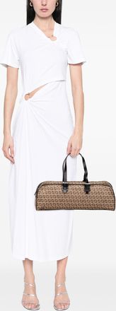 Fendi Pre-owned Womens Monogram Print Handbag - Tan Textile - One Size