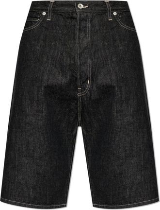 STUDIO NICHOLSON Korte Broeken, Heren, Zwart, XL, Denim, Marylebone Denim Shorts