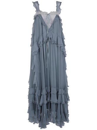 Chlo&eacute; Dress Ruffle Midi Foulard Dress