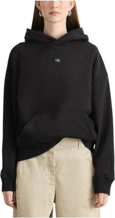 Calvin Klein Hoodies - Dames - Hoodies - Zwart - L - Katoen - Hoodies & sweatvesten