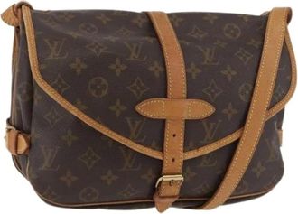 Louis Vuitton Pre-owned Cross Body Bags, female, Brown, Size: ONE SIZE Pre-owned Saumur 30 Shoulder Bag