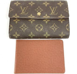 Louis Vuitton Monogram Brown Monogram Wallet (Tri-Fold) (Pre-Owned)