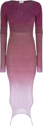 The Attico Degrad&egrave; Midi Jurk - Dames - Maxi kleedjes - Paars - S - Wol - Kleedjes