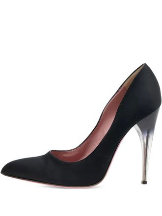 Prada Pumps in raso con tacco 125mm - Nero