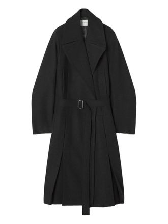 Lanvin belted wool coat - women - Virgin Wool/Viscose - 38 - Black